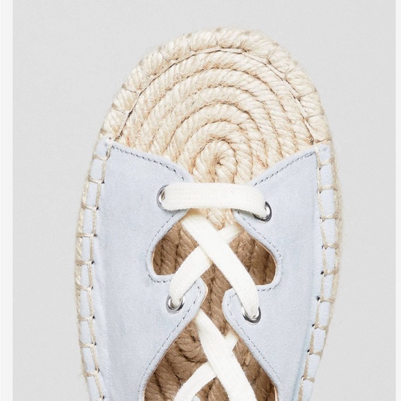 Pull&Bear lace up espadrille in blue US7 - Picture 2 of 4